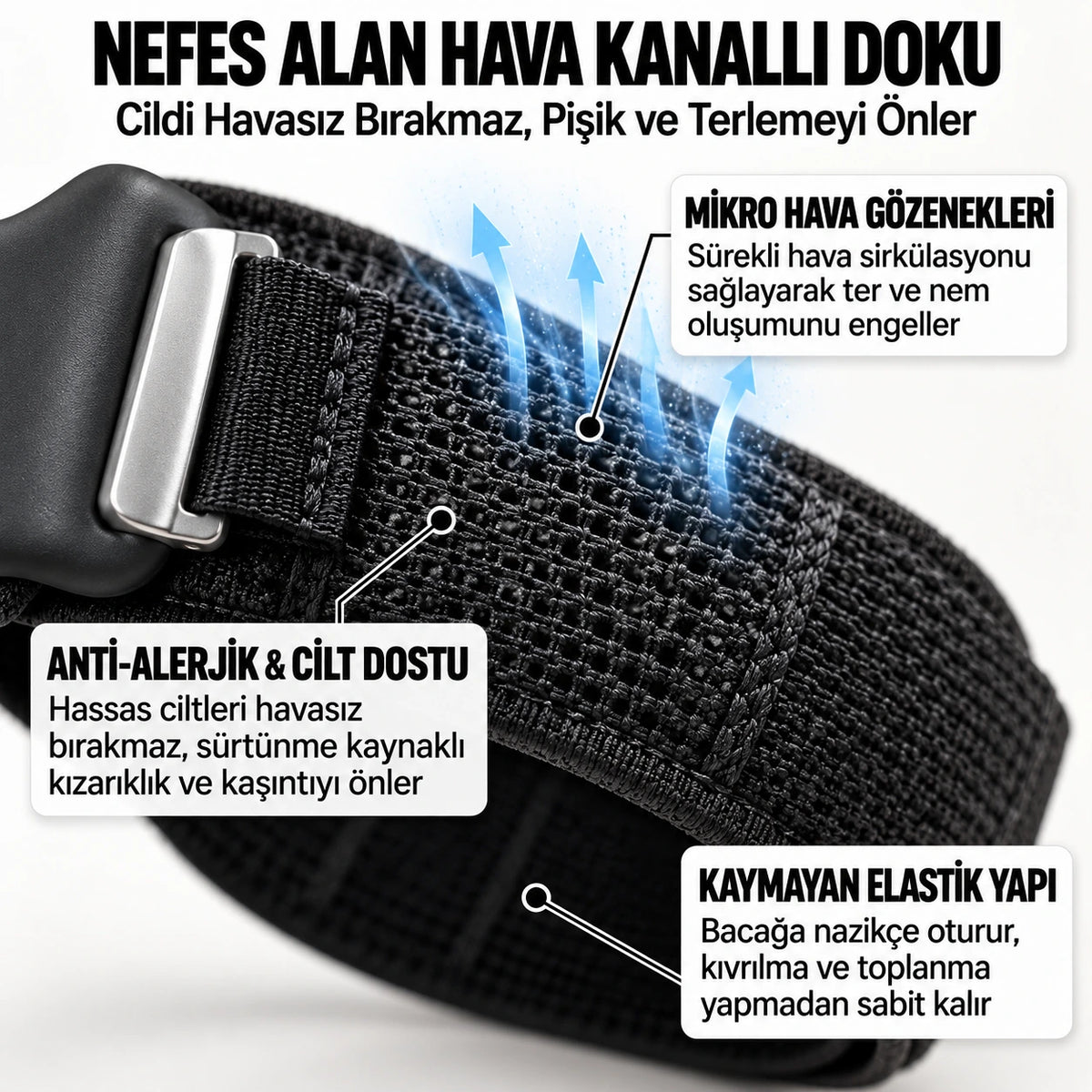 Stryde TR - Ağrısız Adım Baskı Ayarlı Diz Destek Bandı