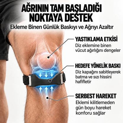 Stryde TR - Ağrısız Adım Baskı Ayarlı Diz Destek Bandı